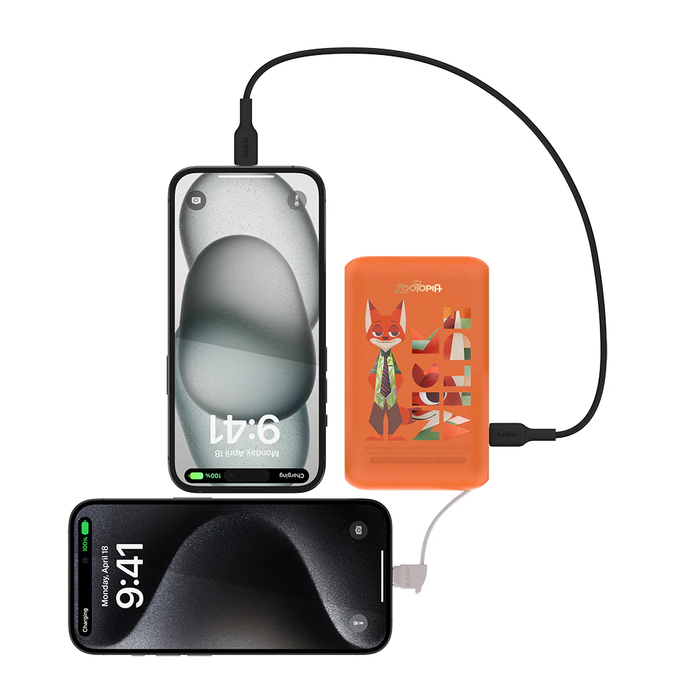 Belkin BoostCharge Power Bank 10K with Integrated Cable (Zootopia, Disney Collection) (Retail price: $300) - Image 2