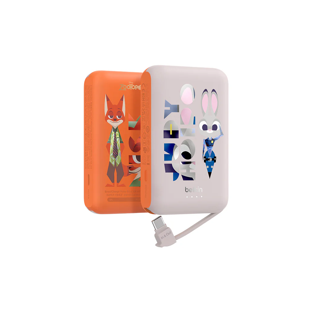Belkin BoostCharge Power Bank 10K with Integrated Cable (Zootopia, Disney Collection) (Retail price: $300) - Image 5