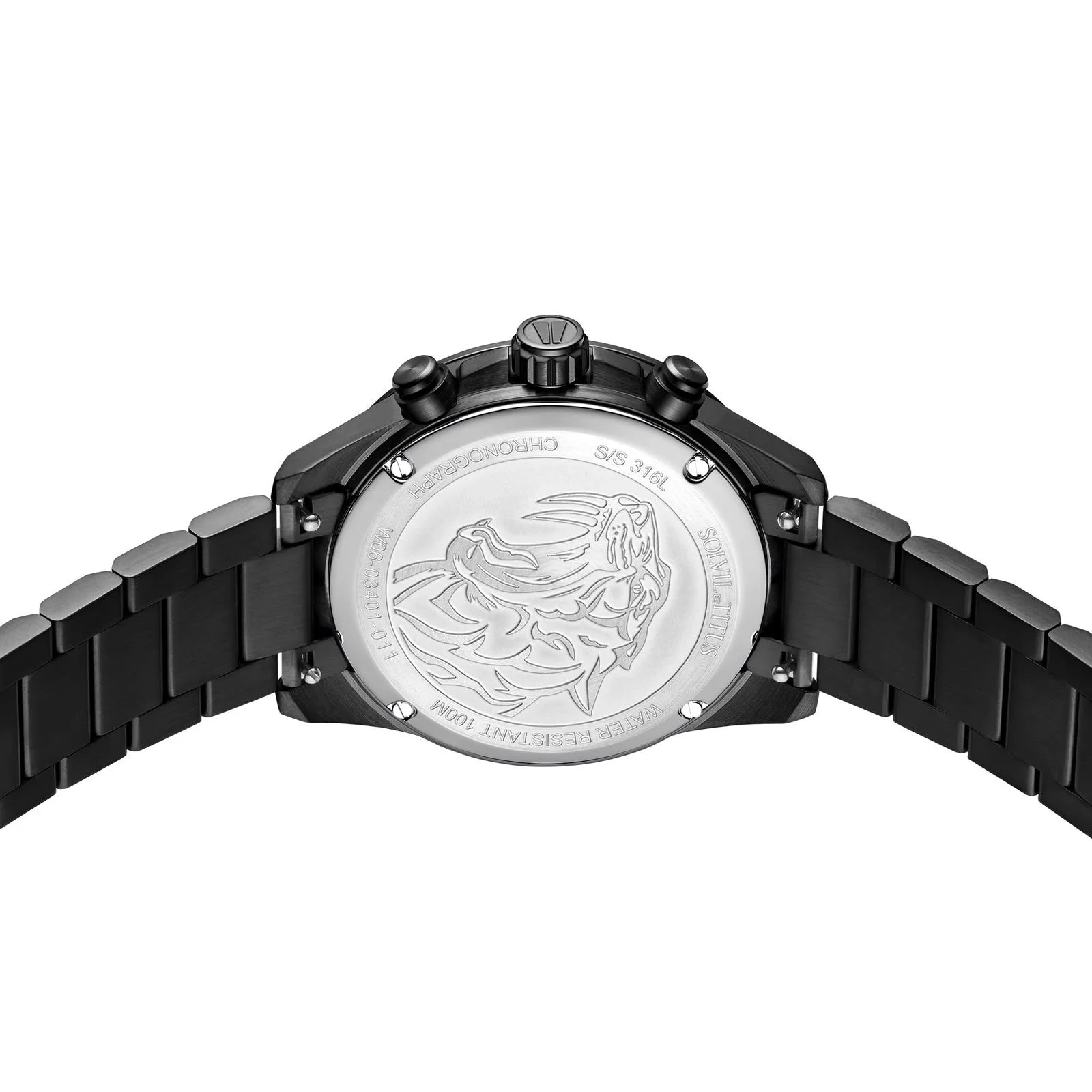 Saber Chronograph Quartz Stainless Steel Watch W06-03401-011 - Image 3