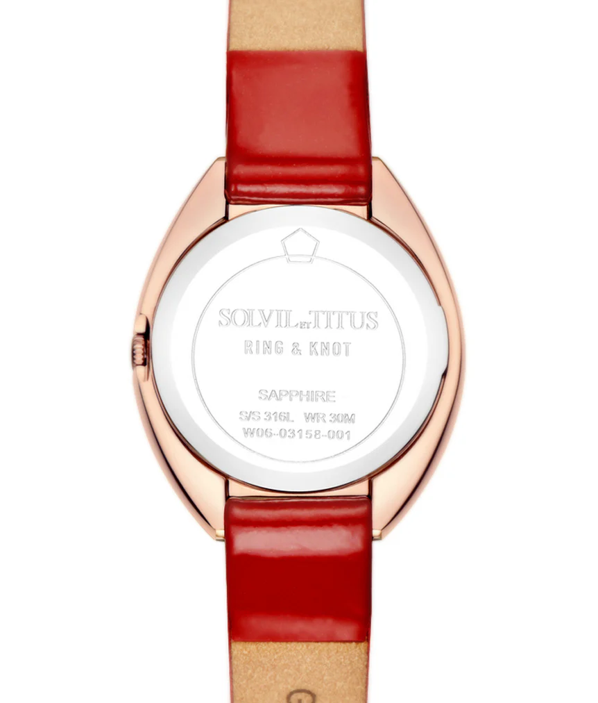 Ring & Knot 3 Hands Quartz Leather Watch (W06-03158-001) - Image 3