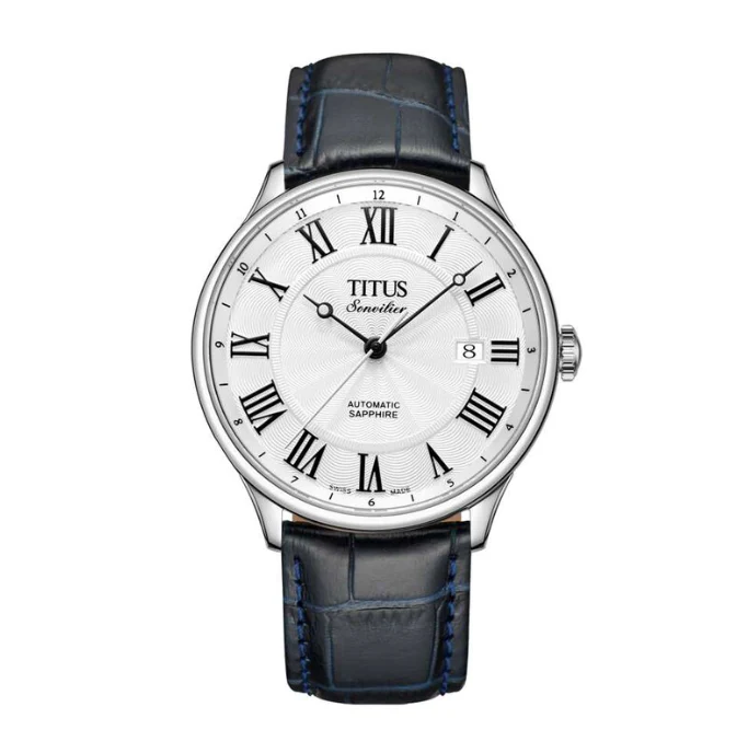 Sonvilier Swiss Made 3 Hands Date Mechanical Leather Watch(W06-02943-002)