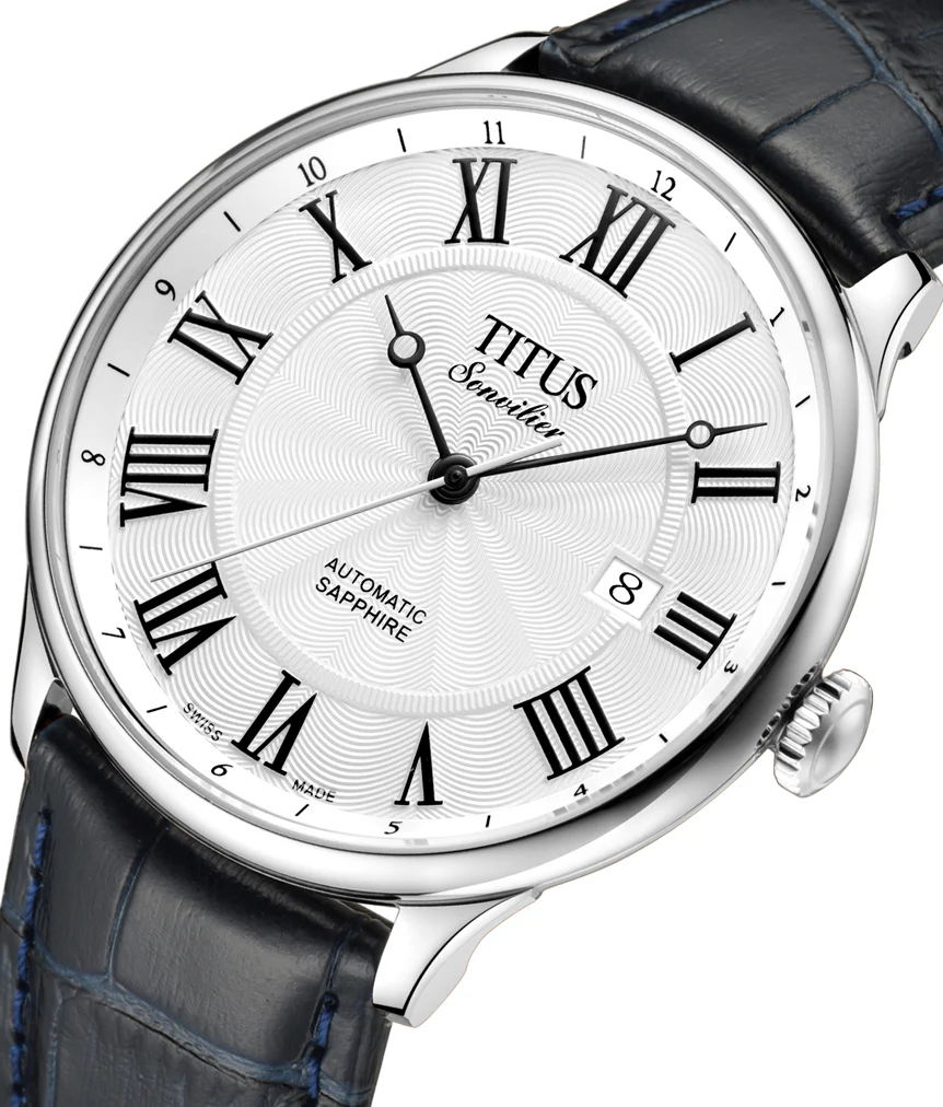 Sonvilier Swiss Made 3 Hands Date Mechanical Leather Watch(W06-02943-002) - Image 2