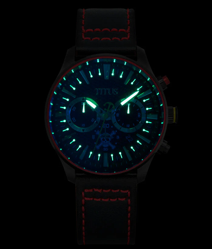 Solvil et Titus x One Piece "Gear 4 Luffy" Chronograph Quartz Leather Watch (W06-03293-002) - Image 6