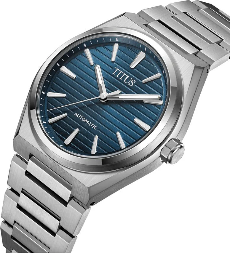 Vinyl 3 Hands Mechanical Stainless Steel Watch W06-03402-007 - Image 2