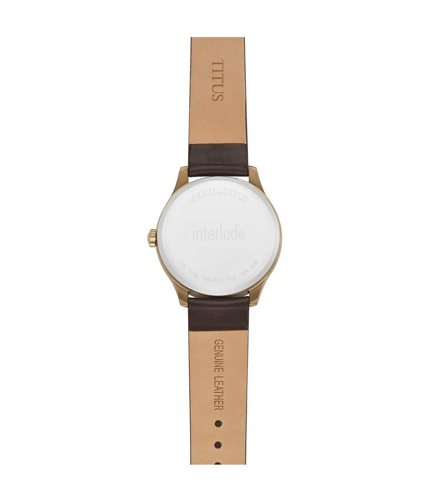 Interlude 3 Hands Date Quartz Leather Watch W06-02937-002 - Image 3