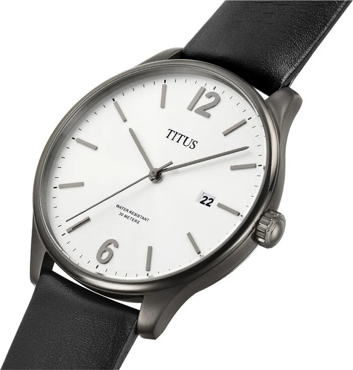 Interlude 3 Hands Date Quartz Leather Watch W06-02937-005 - Image 2