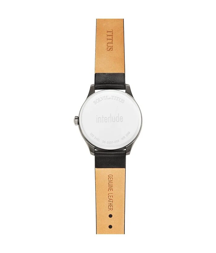 Interlude 3 Hands Date Quartz Leather Watch W06-02937-005 - Image 3