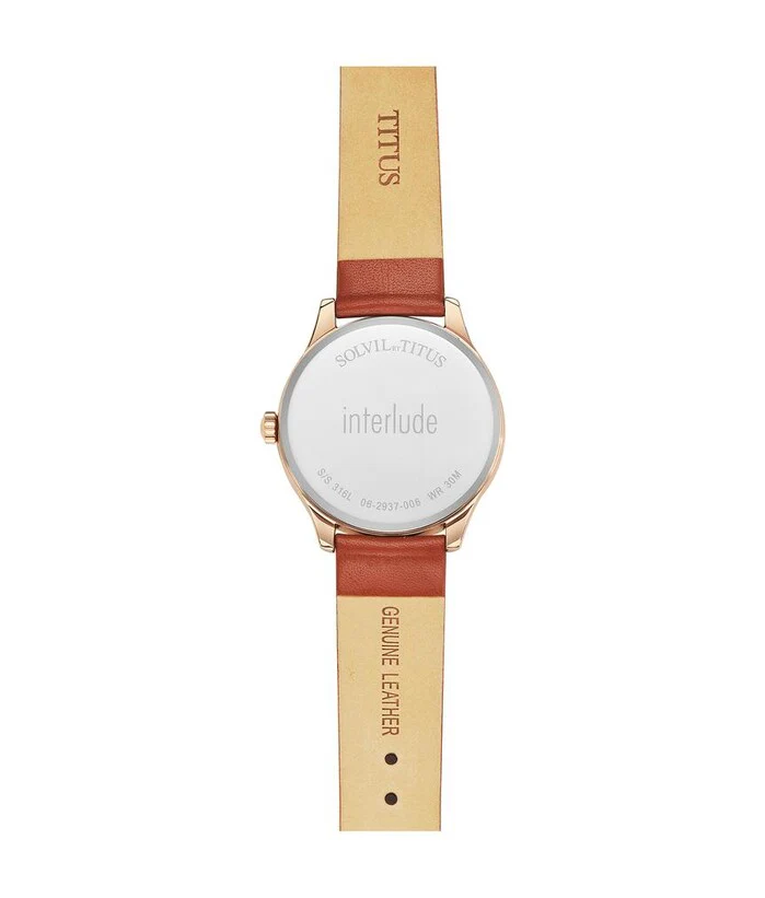 Interlude 3 Hands Date Quartz Leather Watch (W06-02937-006) - Image 3