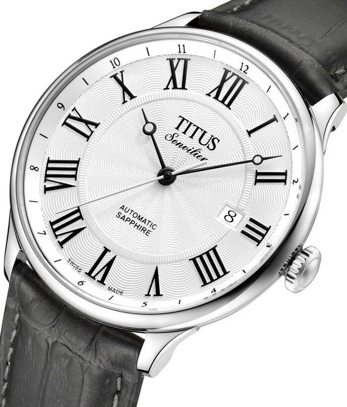 Sonvilier Swiss Made 3 Hands Date Mechanical Leather Watch (W06-02943-001) - Image 2