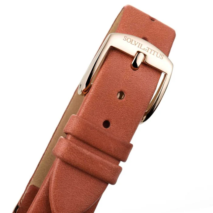 Interlude 2 Hands Date Quartz Leather Watch W06-02995-003 - Image 4