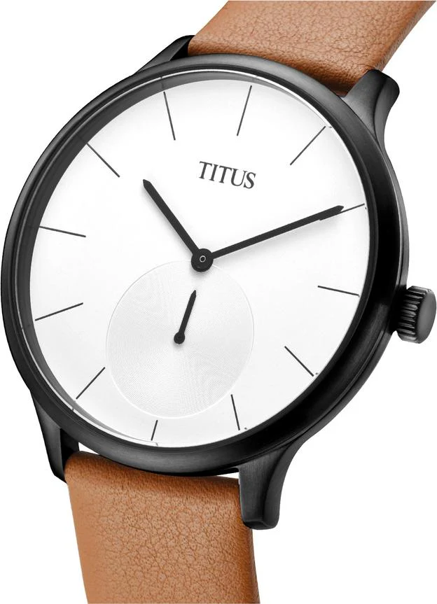 Interlude 2 Hands Small Second Quartz Leather Watch W06-03053-006 - Image 2