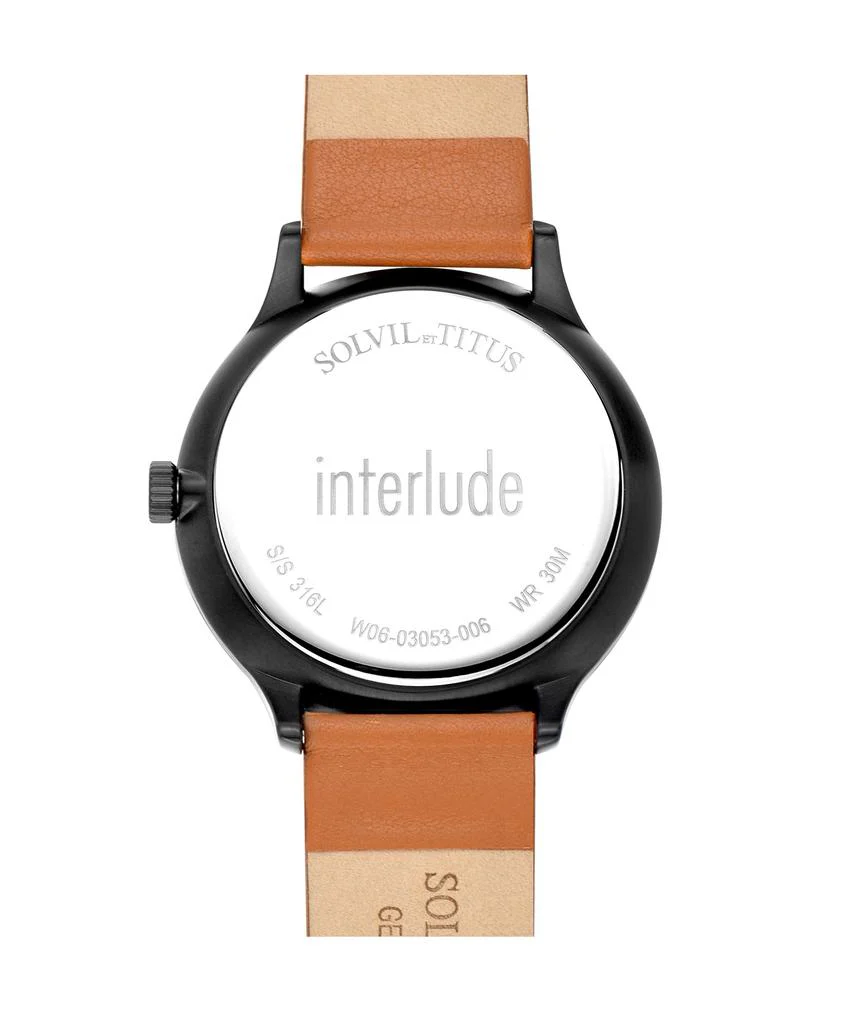 Interlude 2 Hands Small Second Quartz Leather Watch W06-03053-006 - Image 3