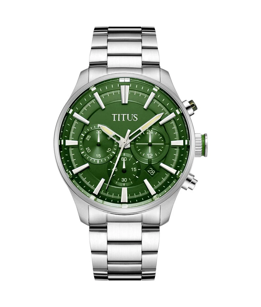 Saber Chronograph Quartz Stainless Steel Watch (W06-03082-017) - Image 3
