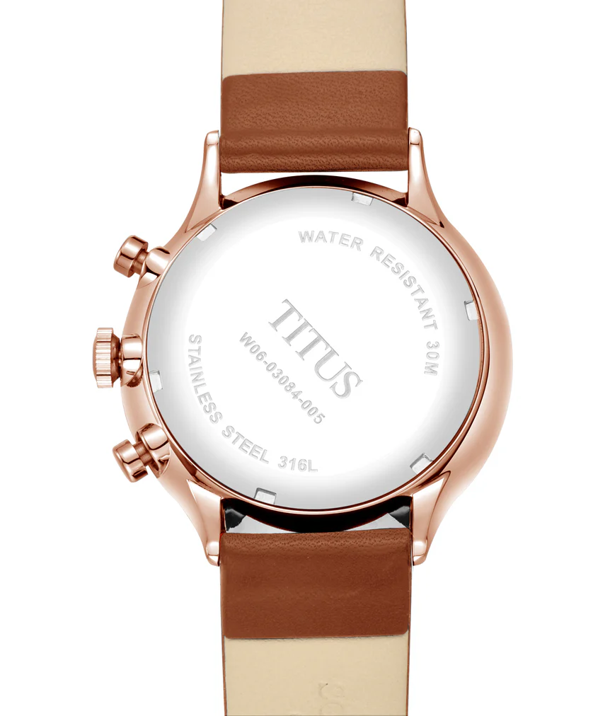 Interlude Multi-Function Quartz Leather Watch W06-03084-005 - Image 3