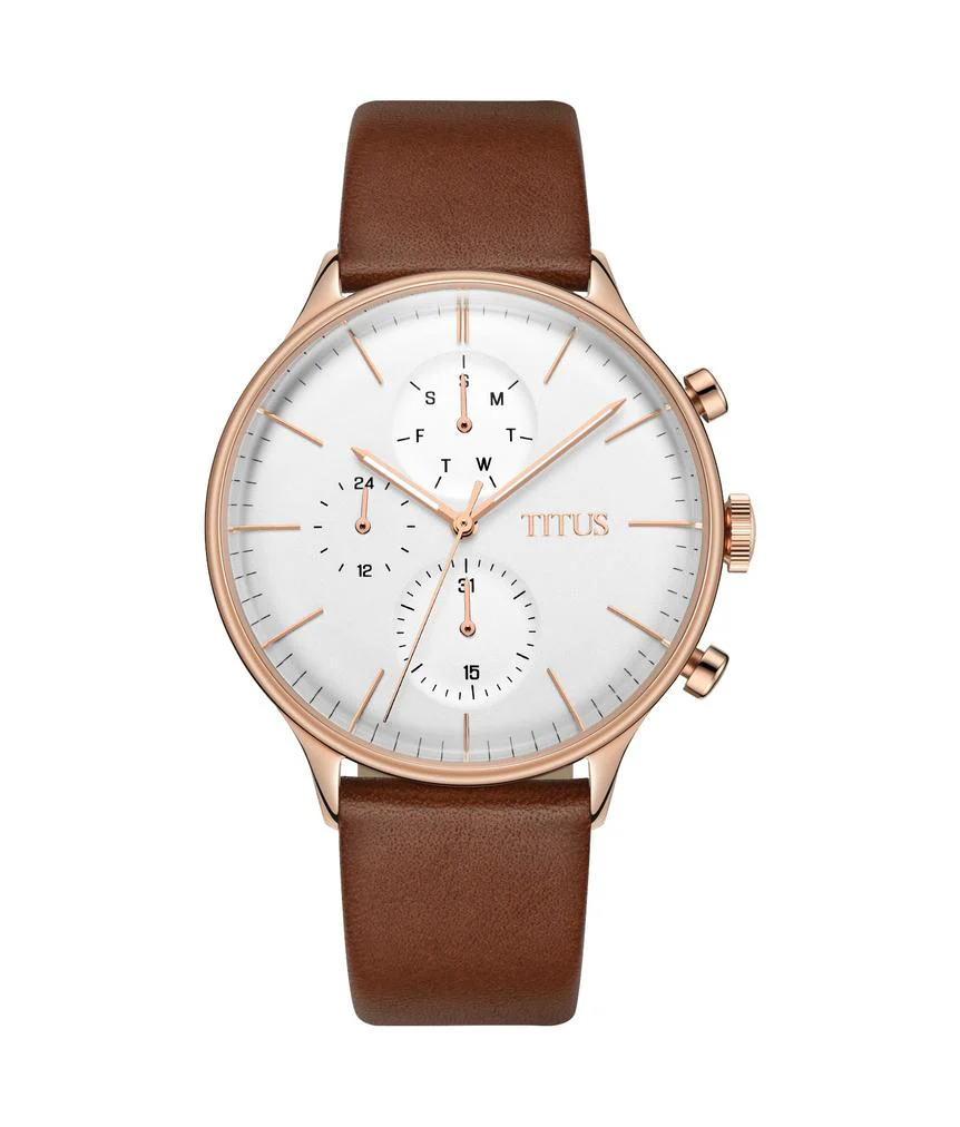 Interlude Multi-Function Quartz Leather Watch (W06-03084-007)
