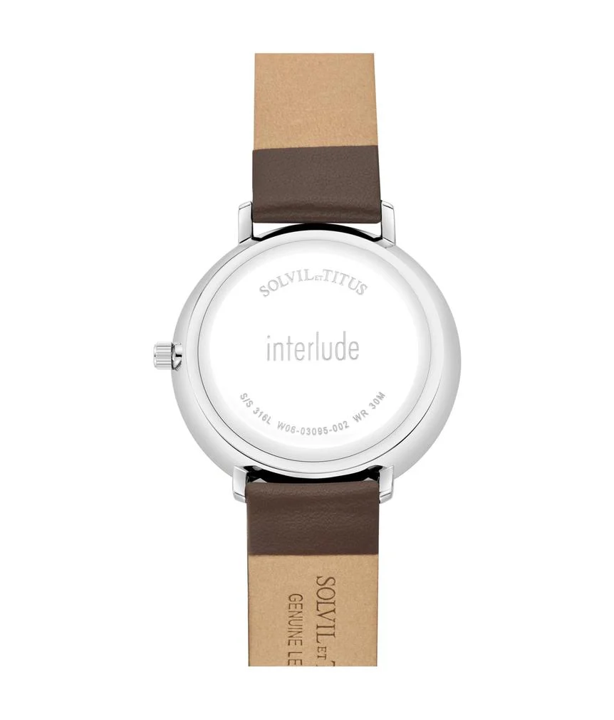 Interlude 3 Hands Quartz Leather Watch W06-03095-002 - Image 3