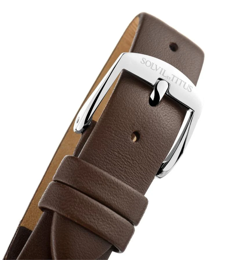 Interlude 3 Hands Quartz Leather Watch W06-03095-002 - Image 4