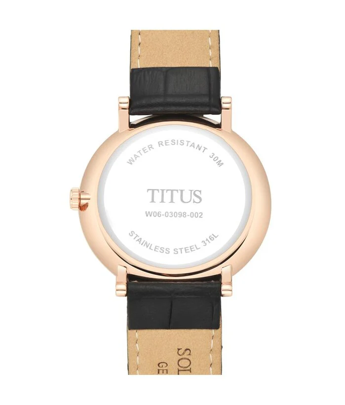 Classicist 3 Hands Date Quartz Leather Watch (W06-03098-002) - Image 2
