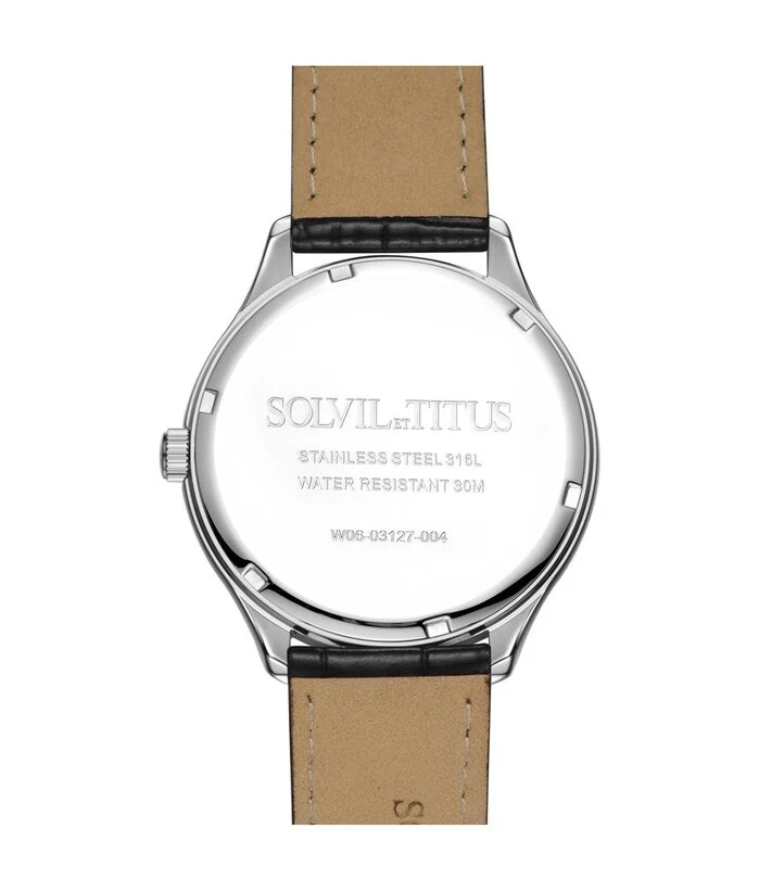 Zeitgeist 3 hands Quartz Leather Watch(W06-03127-004 - Image 3