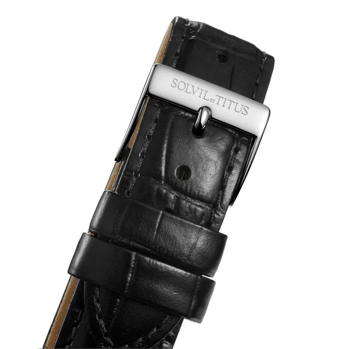 Zeitgeist 3 hands Quartz Leather Watch(W06-03127-004 - Image 4