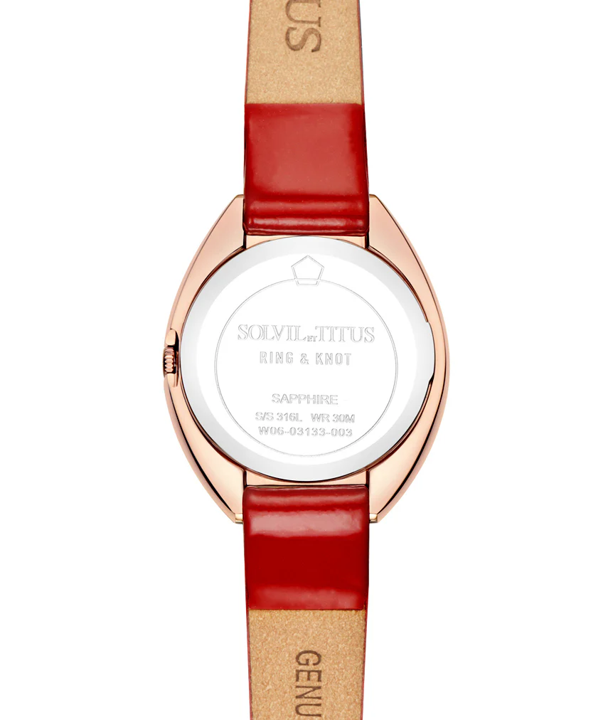 Ring & Knot 2 Hands Quartz Leather Watch(W06-03133-003) - Image 3