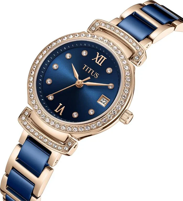 Fair Lady 3 Hands Date Quartz Stainless Steel with Ceramic Watch (W06-03139-009) - Image 2