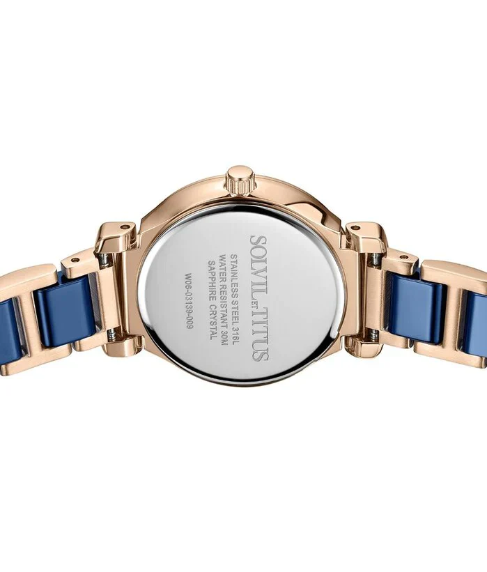 Fair Lady 3 Hands Date Quartz Stainless Steel with Ceramic Watch (W06-03139-009) - Image 3