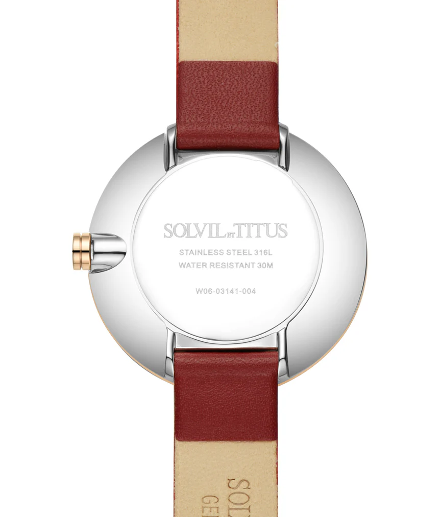 Interlude 3 Hands Quartz Leather Watch W06-03141-004 - Image 3