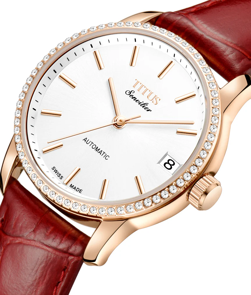 Sonvilier 3 Hands Date Mechanical Leather Watch W06-03168-001 - Image 2