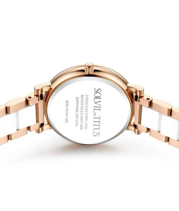 Chandelier 3 Hands Date Quartz Stainless Steel with Ceramic Watch (W06-03191-002) - Image 3