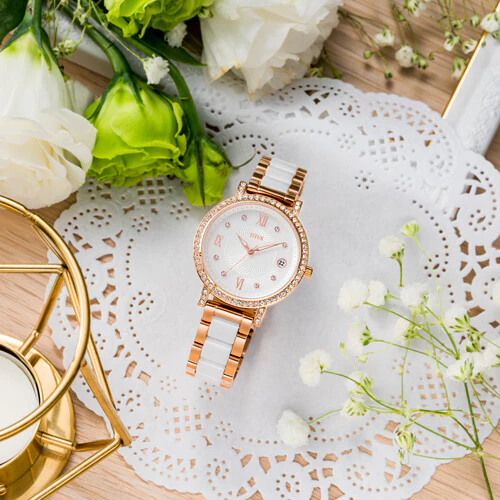 Chandelier 3 Hands Date Quartz Stainless Steel with Ceramic Watch (W06-03191-002) - Image 5