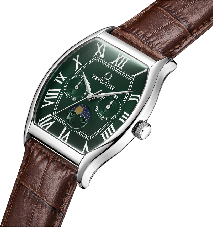Barista Multi-Function with Day Night Indicator Quartz Leather Watch W06-03219-008 - Image 2