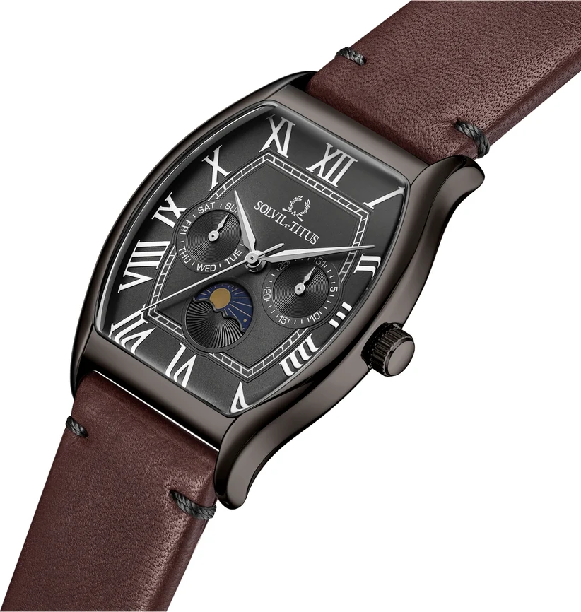 Barista Multi-Function with Day Night Indicator Quartz Leather Watch (W06-03219-009) - Image 2