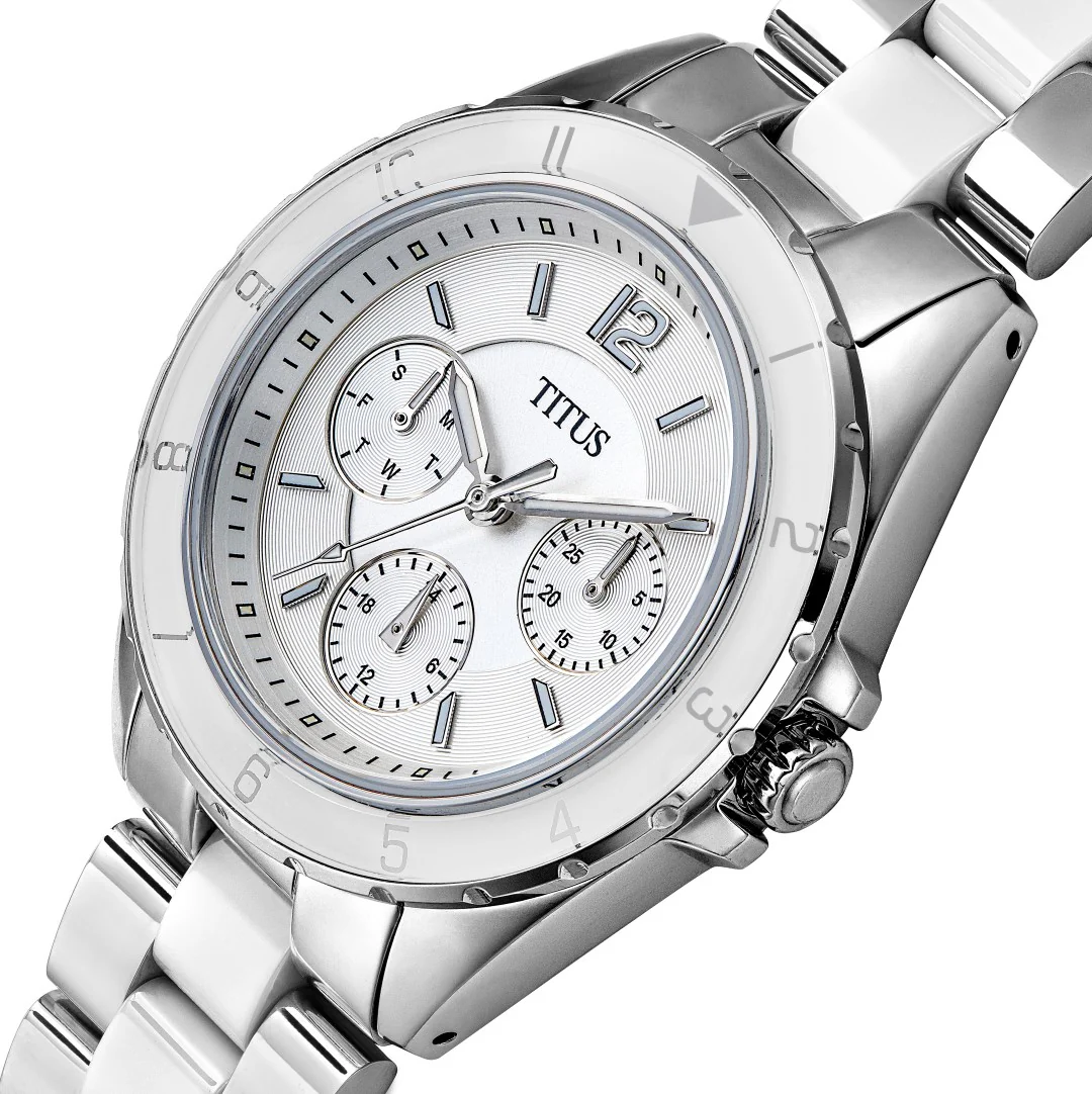 Perse Multi-Function Quartz Stainless Steel with Ceramic Watch (W06-03248-001) - Image 2