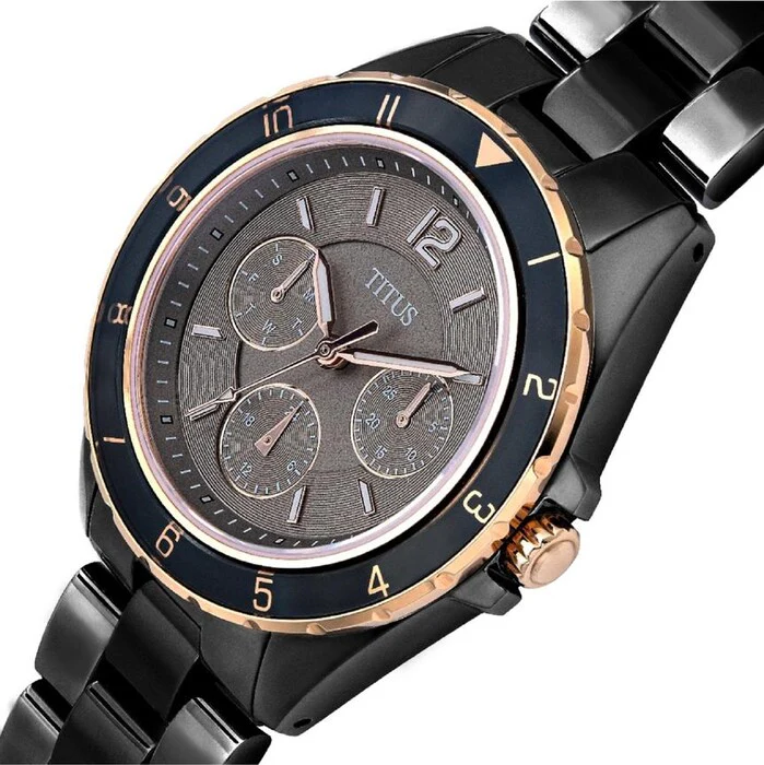 Perse Multi-Function Quartz Stainless Steel with Ceramic Watch (W06-03248-005) - Image 2