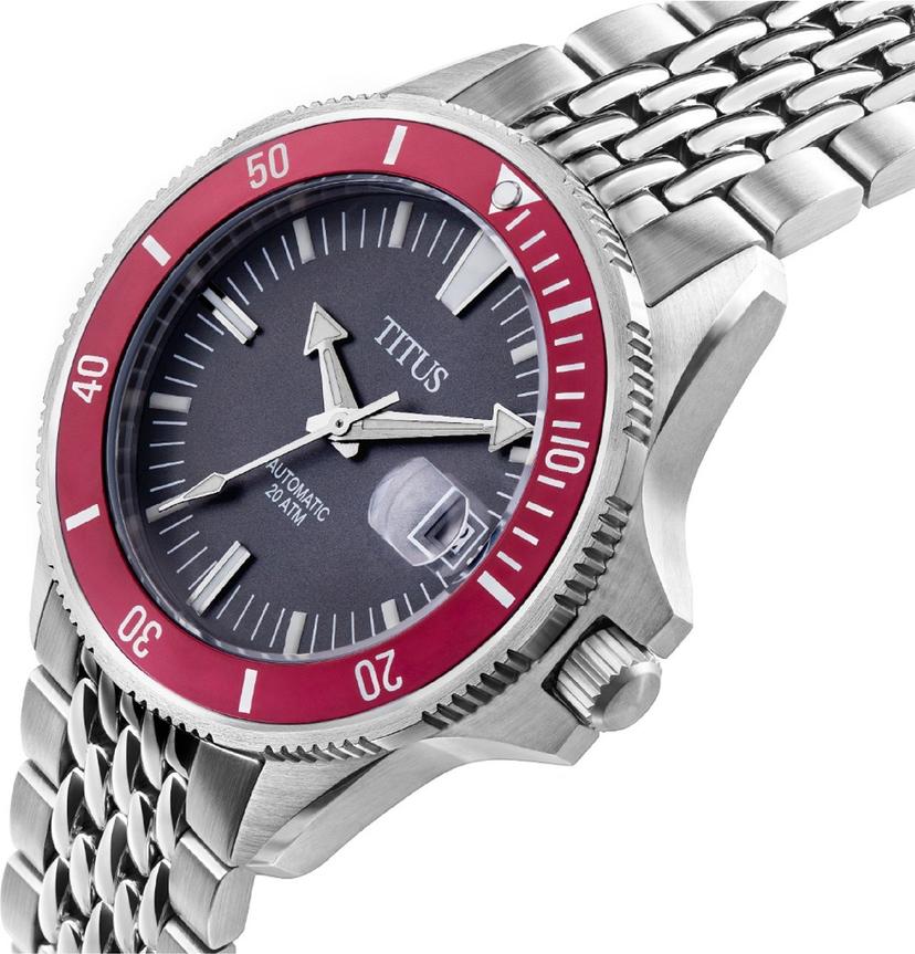 Valor 3 Hands Date Mechanical Stainless Steel Watch (W06-03250-004) - Image 2