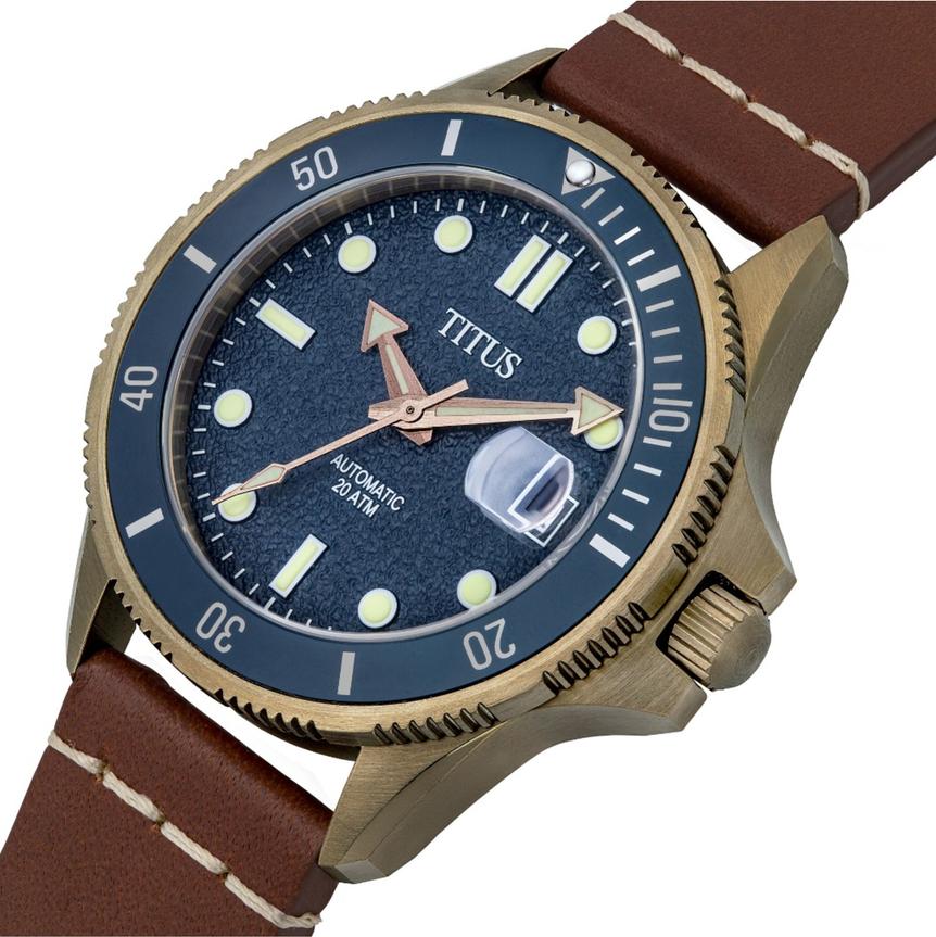 Valor 3 Hands Date Mechanical Leather Watch (W06-03250-012) - Image 2