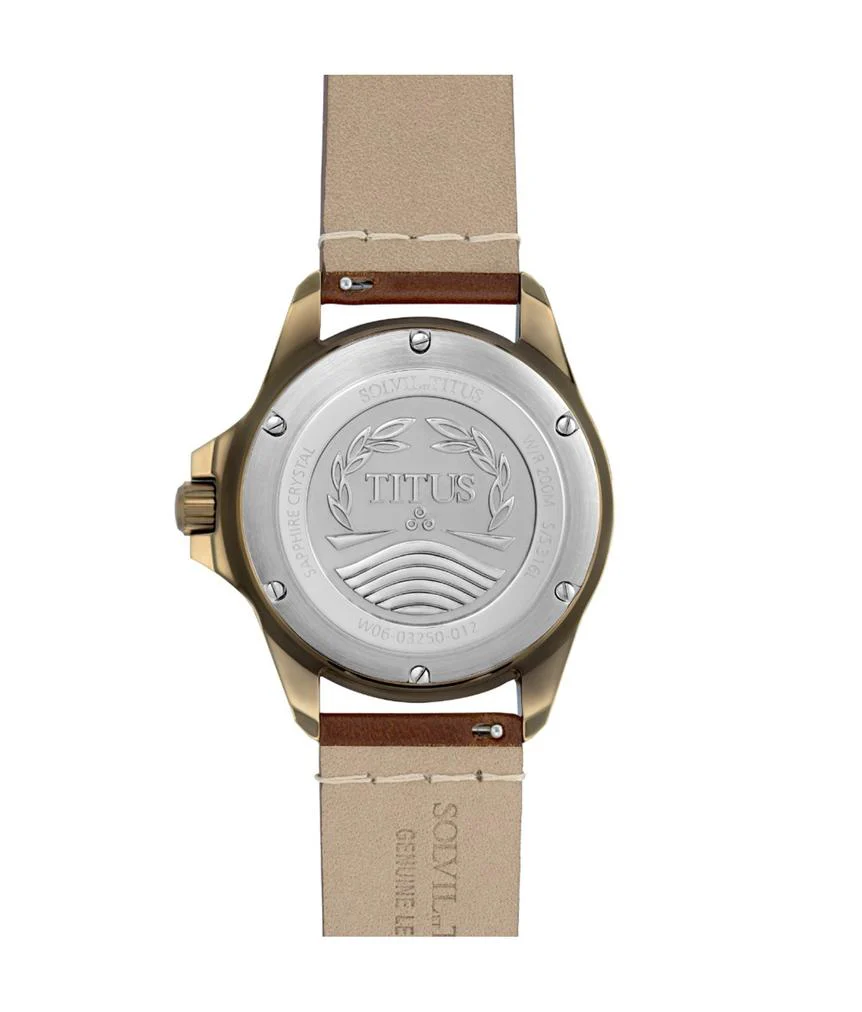 Valor 3 Hands Date Mechanical Leather Watch (W06-03250-012) - Image 3