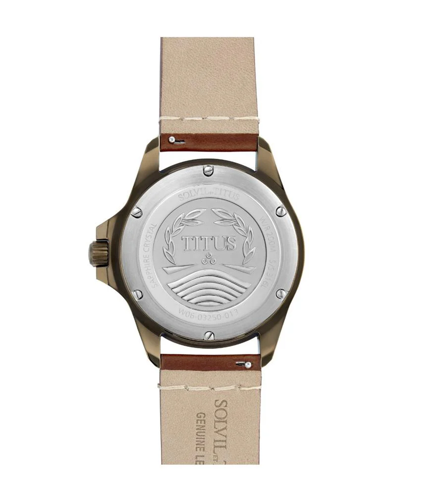 Valor 3 Hands Date Mechanical Leather Watch (W06-03250-013) - Image 3