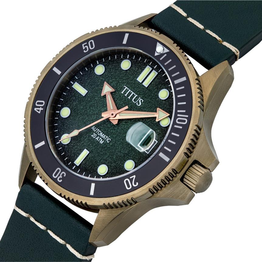 Valor 3 Hands Date Mechanical Leather Watch (W06-03250-014) - Image 2