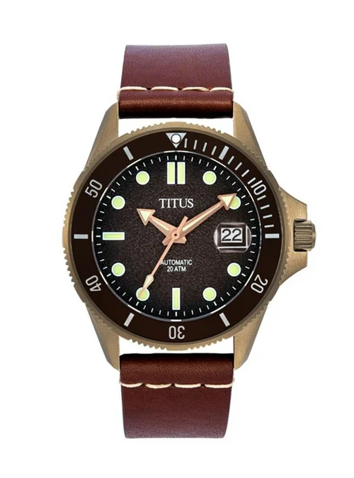 Valor 3 Hands Date Mechanical Leather Watch (W06-03250-015)
