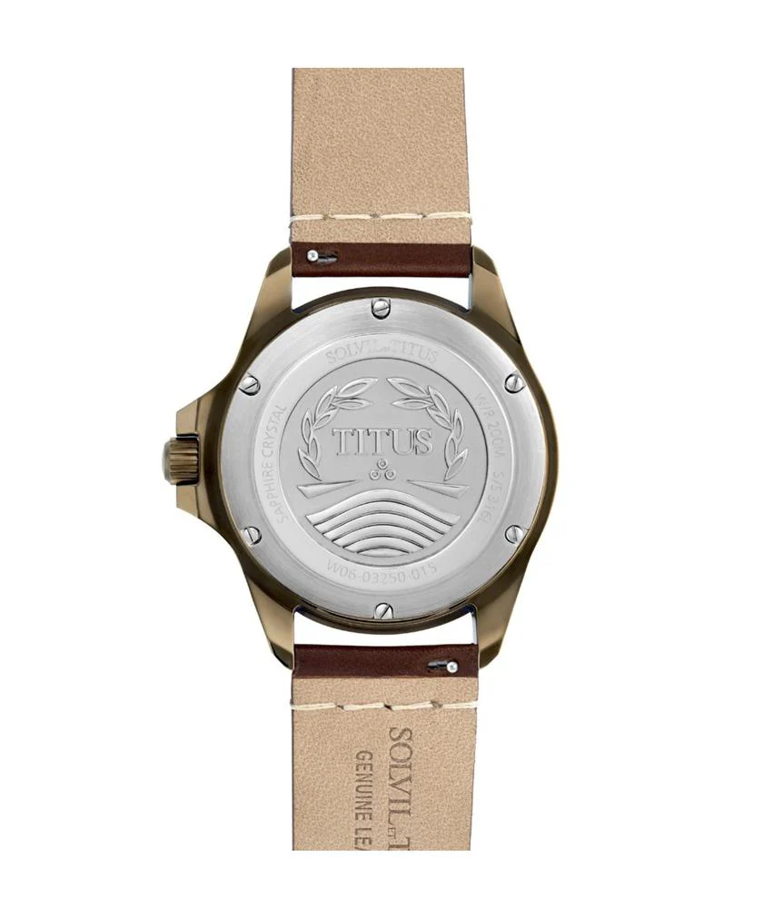 Valor 3 Hands Date Mechanical Leather Watch (W06-03250-015) - Image 3