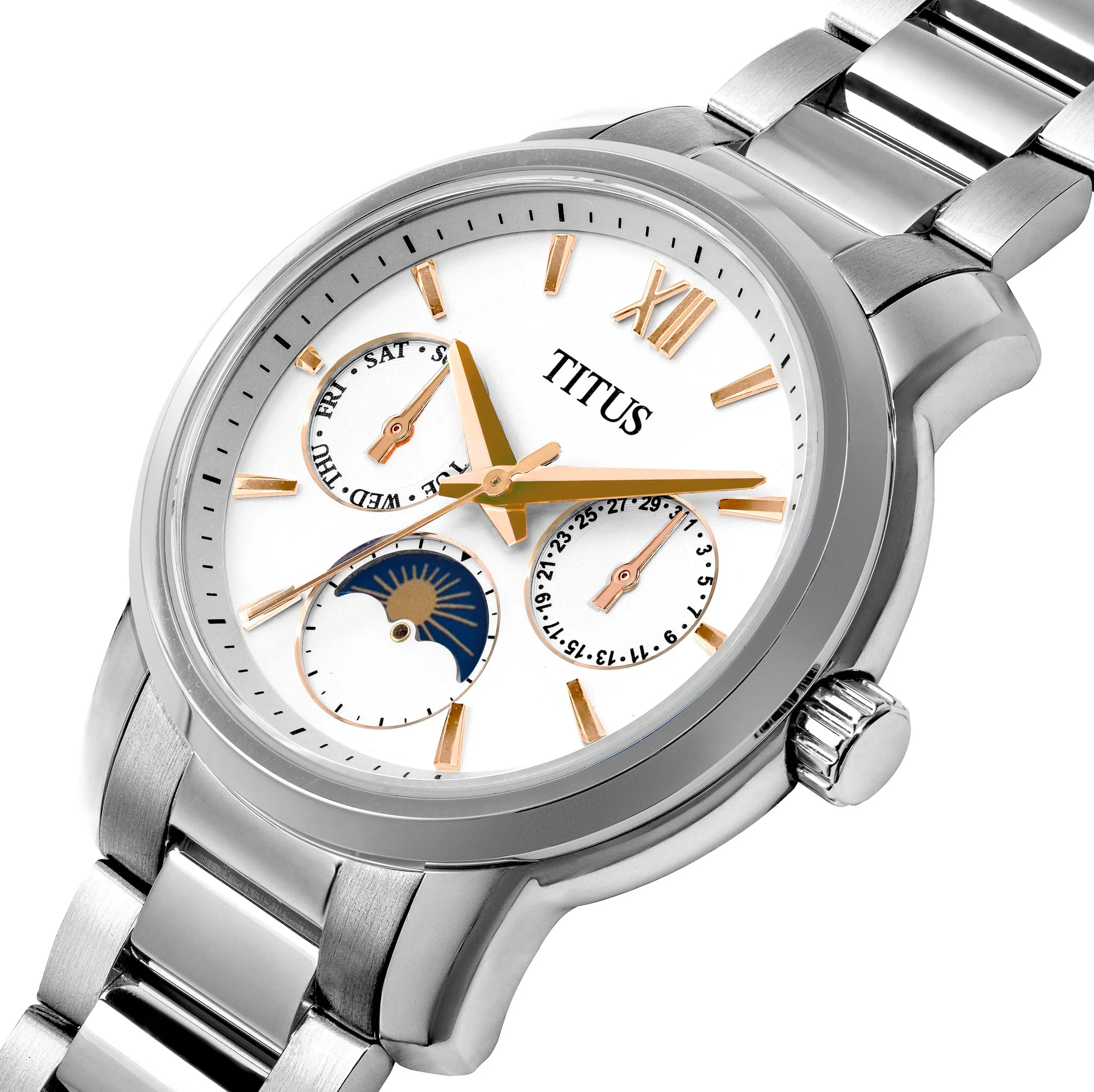 Devot Multi-Function with Day Night Indicator Quartz Stainless Steel Watch (W06-03262-001) - Image 2