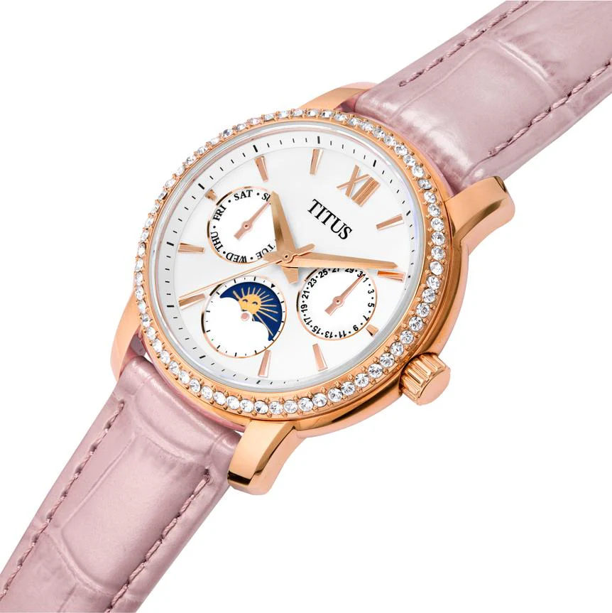 Devot Multi-function Day & Night Quartz Leather Watch W06-03263-006 - Image 2