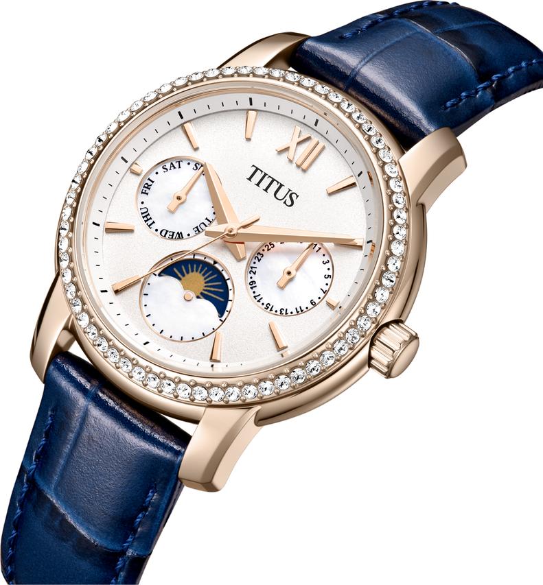 Devot Multi-function Day & Night Quartz Leather Watch W06-03263-007 - Image 2