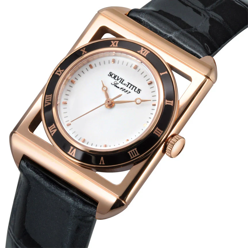 The Letter 3 Hands Quartz Leather Watch (W06-03266-002) - Image 2
