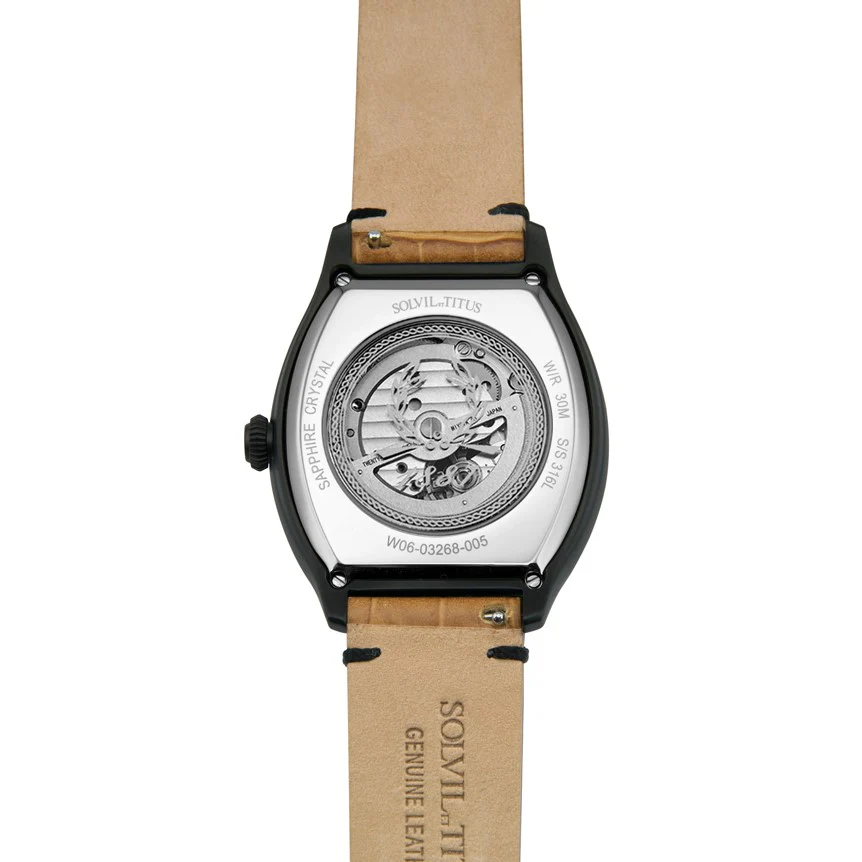 Barrique 3 Hands Mechanical Skeleton Leather Watch (W06-03268-005) - Image 3