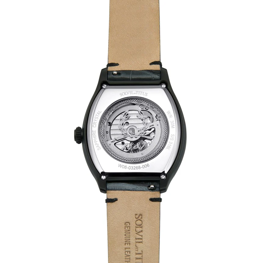 Barrique 3 Hands Mechanical Skeleton Leather Watch (W06-03268-006) - Image 3