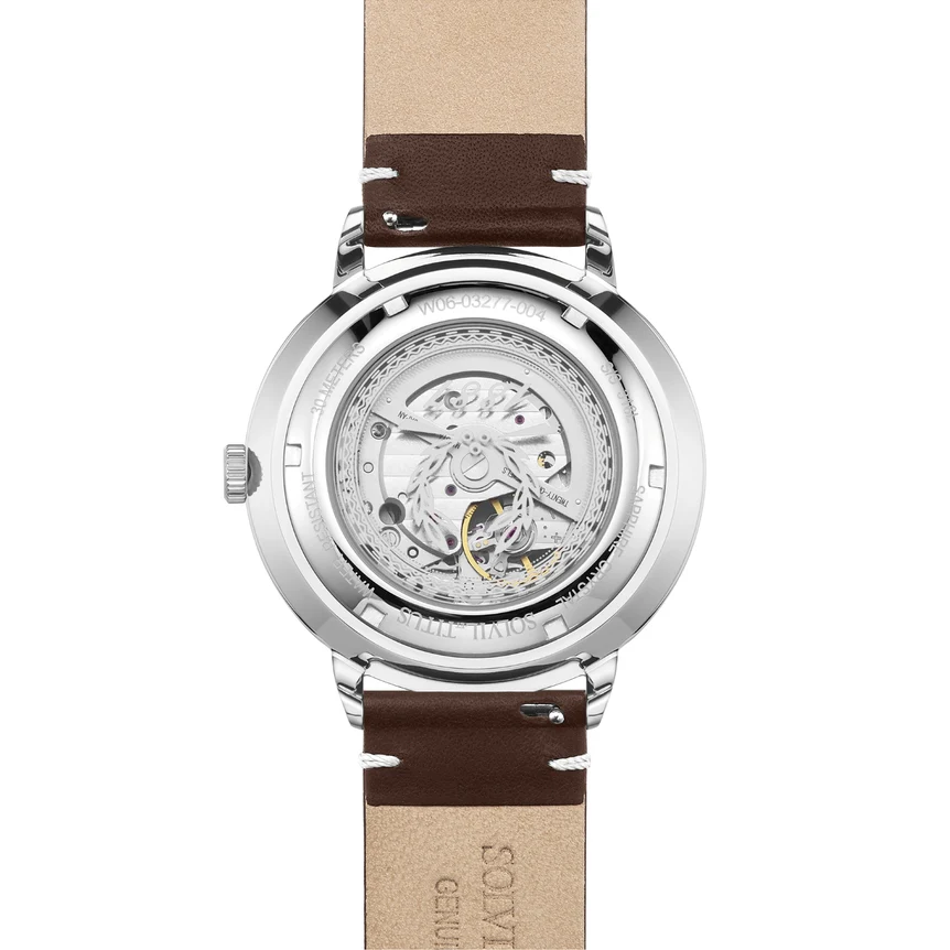 Enlight 3 Hands Mechanical Skeleton Leather Watch (W06-03277-004) - Image 3