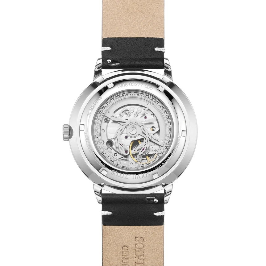 Enlight 3 Hands Mechanical Skeleton Leather Watch (W06-03277-005) - Image 3